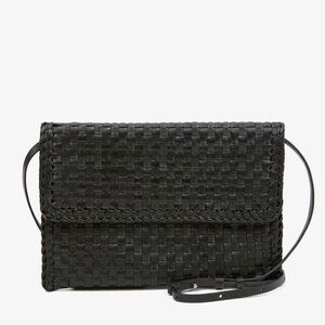 Clare V Black Woven Envelope Clutch